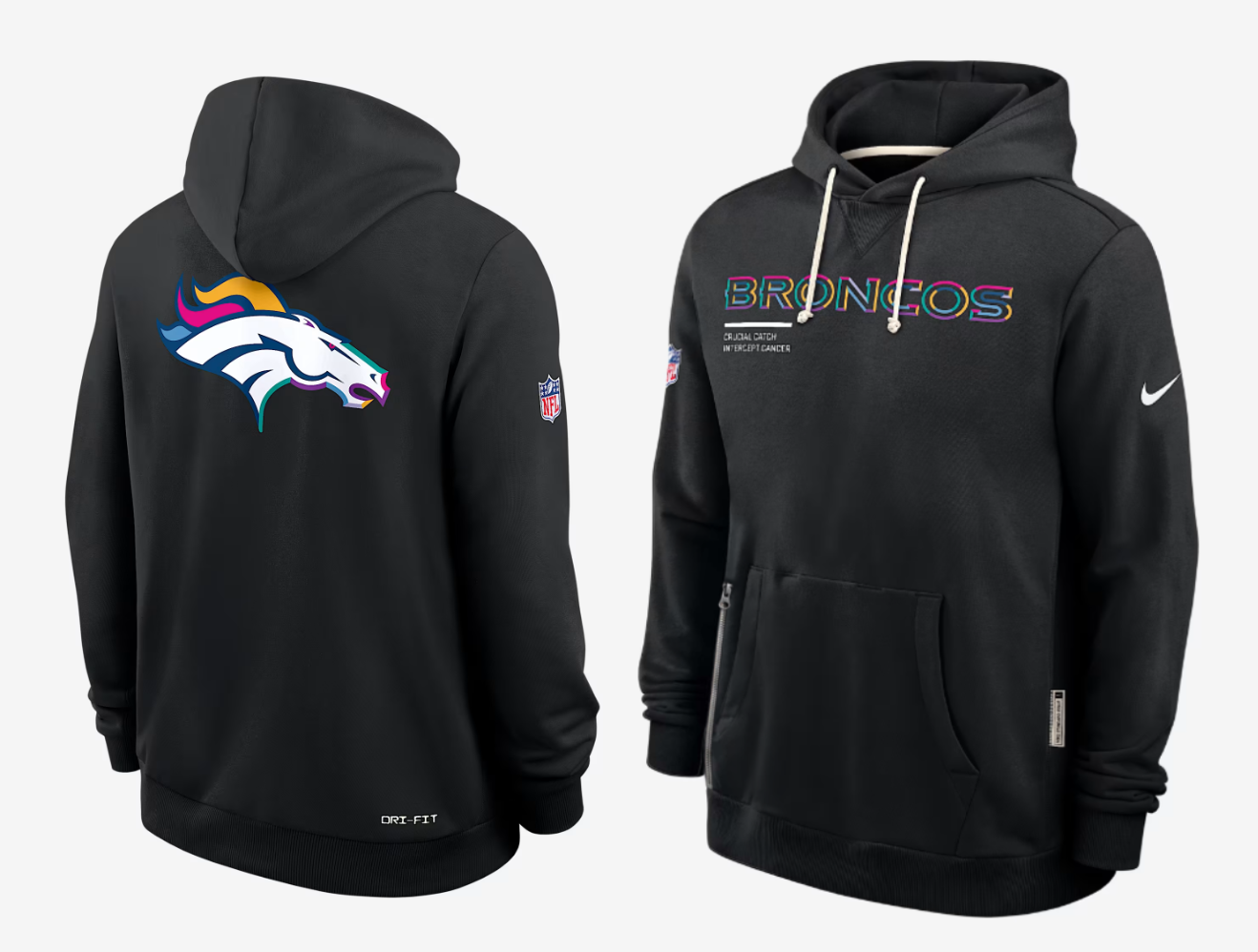 Men Denver Broncos black 2025 Nike NFL hoodie